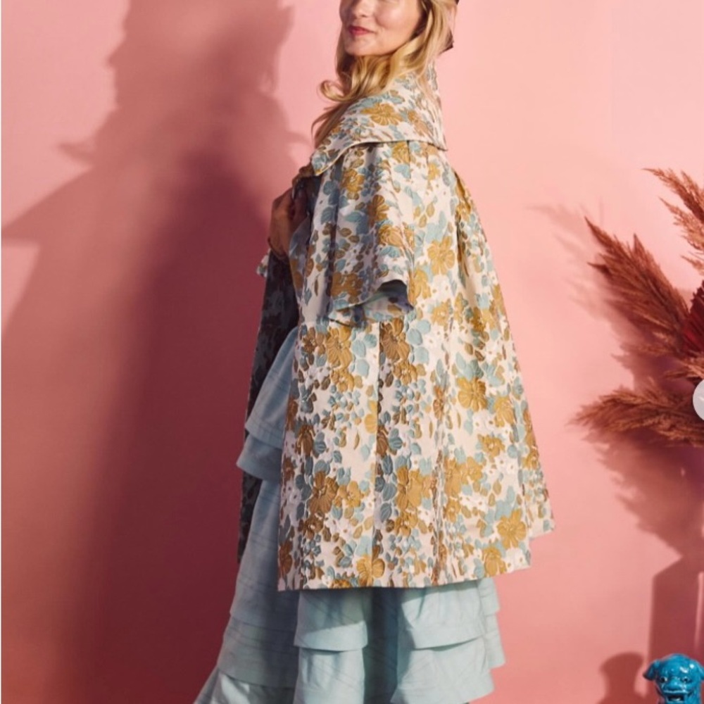 ISO BURU blue/gold car coat